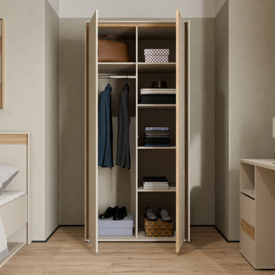 Tamarian 2 Door Manufactured Wood Wardrobe
