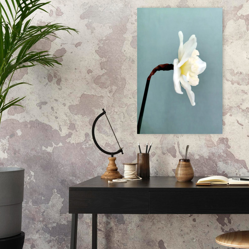 Art contemporain fleur élégante, H 24 po x l 16 po