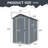 4X6 Resin Outdoor Storage Shed with Floor and Window  Gray