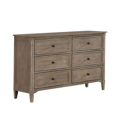 Melgoza Solid Wood 47.63 " W 6 - Drawer Dresser