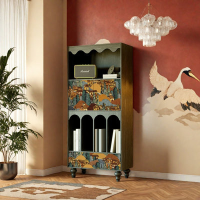 Bibliothèque de style français rétro