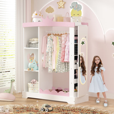 Kids Dress Up Storage With Mirror