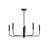 Reines 5-Light Matte Black Medium Chandelier-127380276-130106213