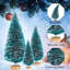 Mini sapins de Noël artificiels, mini pin 43 pièces pour décors de table de Noël et décoration de fête de Noël