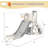 kinbor 6 in 1 Toddler Slide, Kids Slide for Toddler 1-3, in/Outdoor, White
