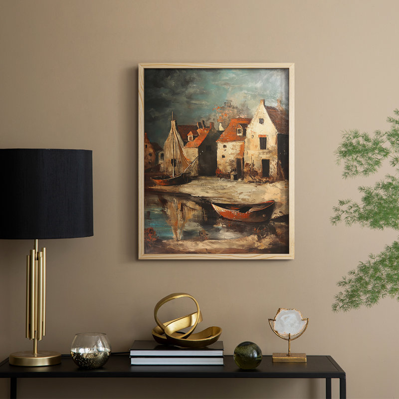 «LANDSCAPES Series CCXCIX», reproduction encadrée - bois massif, Naturel, H 11 po x l 9 po