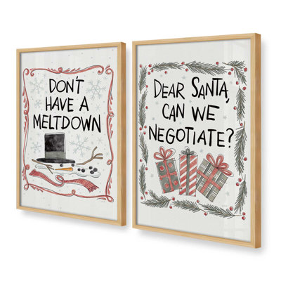 Ensemble de 2 estampes du Père Noël