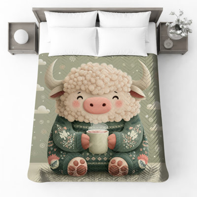 Mignon dessin de couvre-lit animal