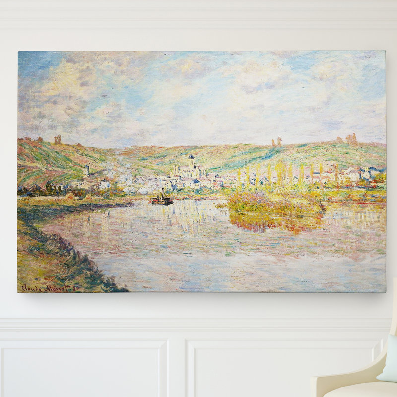 «Late Af après-midi à Vetheuil» par Claude Monet, reproduction, H 18 po x l 27 po, Toile tendue, Sans cadre