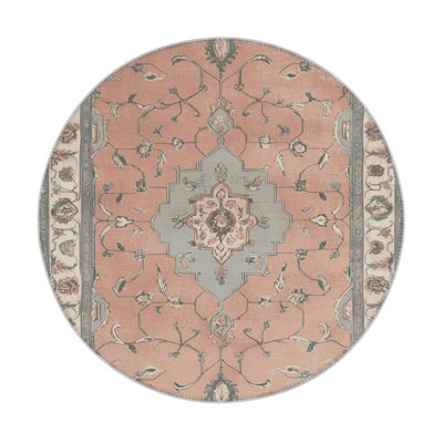 Tabriz Beige Indoor and Outdoor Area Rug