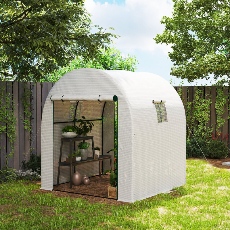 L5.91ft W5.91ft H6.56ft Polytunnel Greenhouse