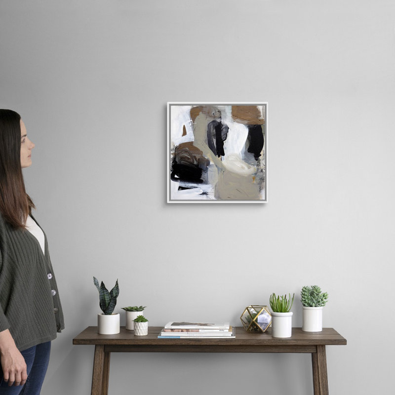 « Neutralize » par B. Robert-reproduction d’art sur toile, H 18 po x l 18 po x P 1,75 po, Cadre blanc
