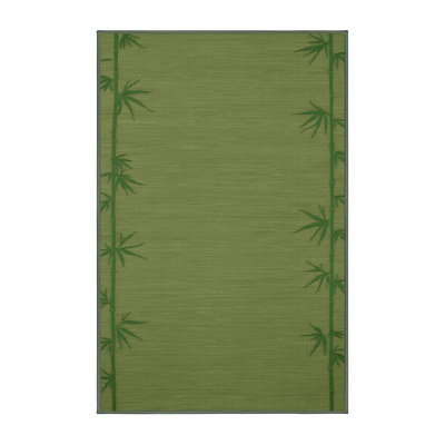Tapis vert uni lavable à la machine
