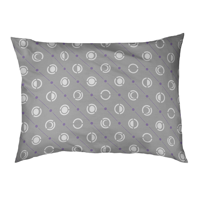 Coussin d’extérieur pour chien moon phases Chenault, Petit (l 28 po x P 6 po x H 18 po), Mauve / Gris