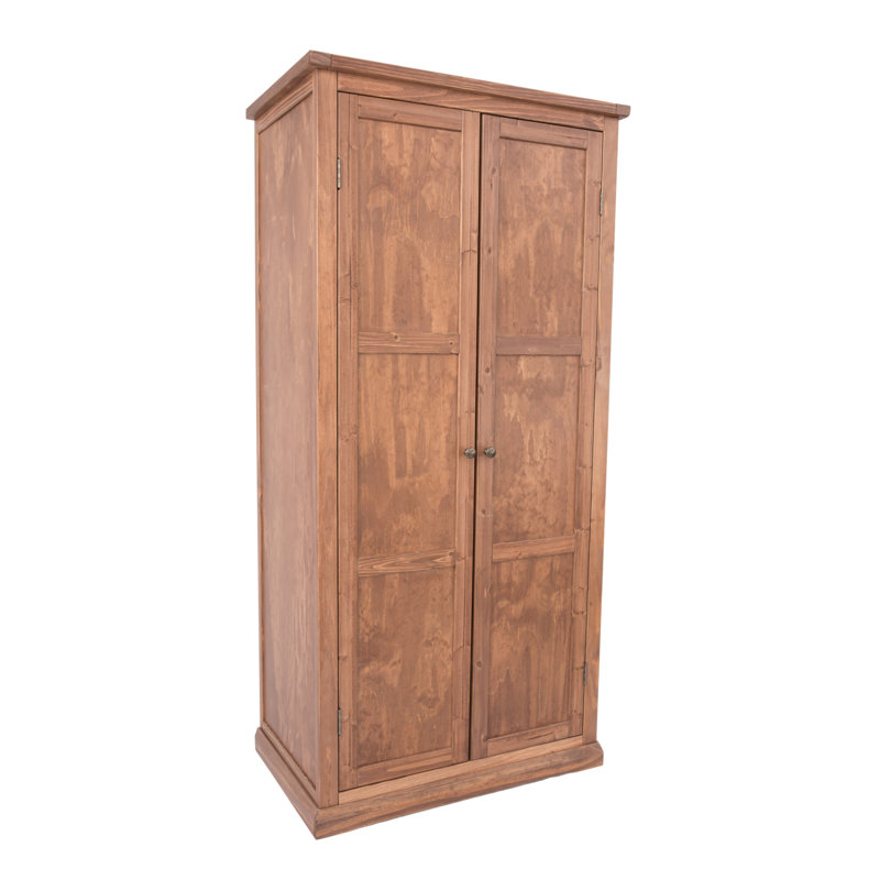 Lovitz 2 Door Solid + Manufactured Wood Wardrobe