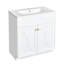 Meuble-lavabo avec lavabo en céramique Trixie, métal, bois blanc, 30 po-124812006