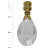 Flat Teardrop-Shaped Crystal Finial Ceiling Fan Pull Chain