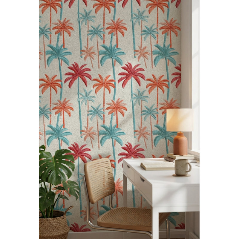 Papier peint palmiers, papier peint tropical moderne