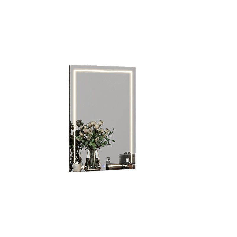 Miroir de commode illuminé sans cadre Demeshia