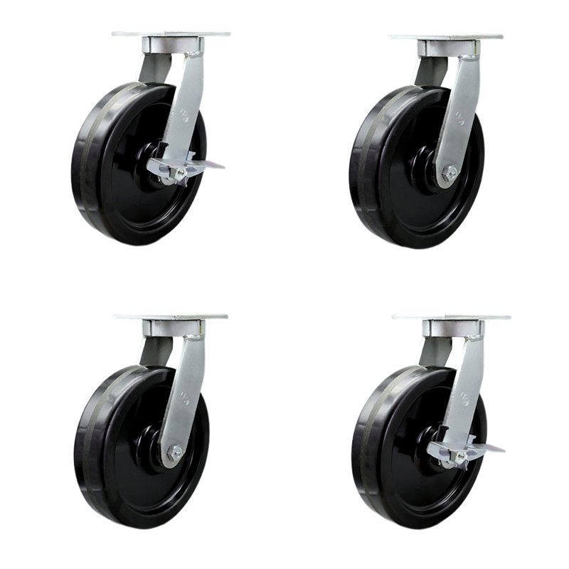 4 Piece Heavy Duty Phenolic Caster Set