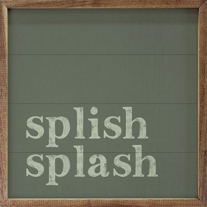 Splish Splash Print, Gray, 12" H x 12" W