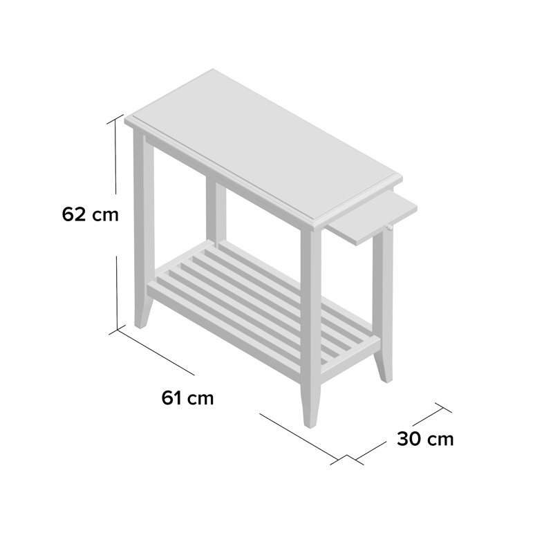 Parkhur End Table with Storage, Merlot