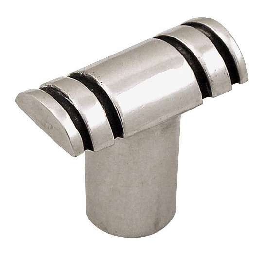 Archimedes Bar Knob, 1" H x 0.56" W x 1" D, Antique Silver