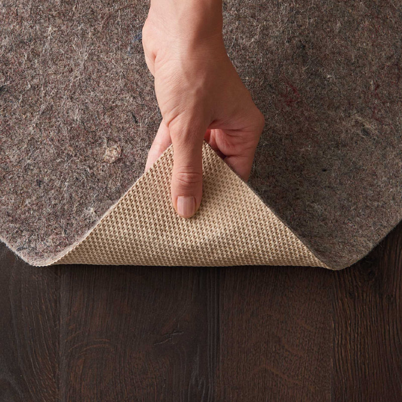 Sykes Dual Surface 0.2'' Thick Non Slip Rug Pad, Runner 2' x 8'