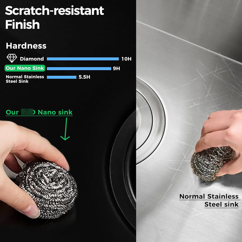 32 Inch Undermount Kitchen Sink In Gunmetal Black, 16 Gauge Stainless Steel, 10 Deep, Workstation With Switchable Work - Mode, X Shaped Drainage Black Steel Sink, Gauge, Multi Function Track, R10