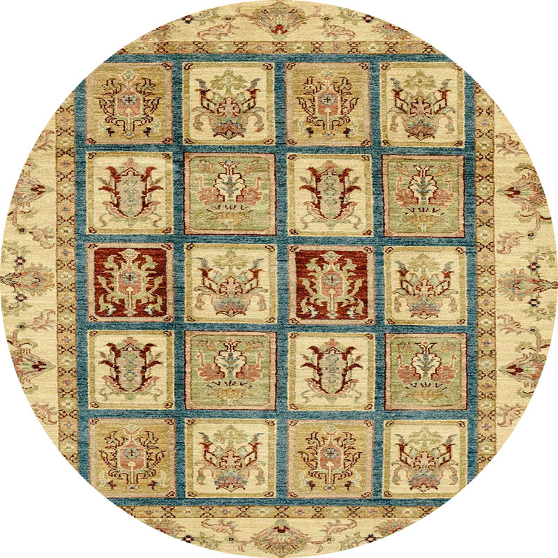 Abstract Indoor Rug, Round 4'