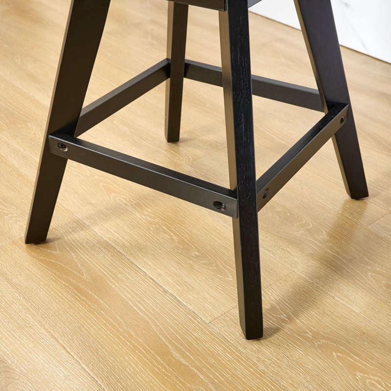 Tabourets de bar pivotants en velours avec décoration capitonnée et pieds en bois, Gris