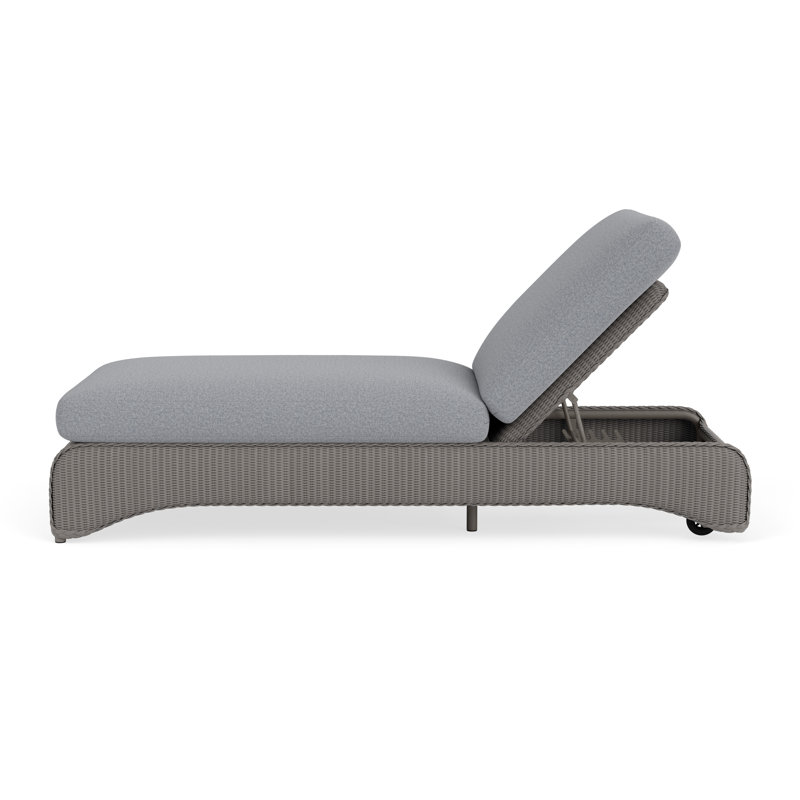 Loom Outdoor Chaise Lounge, Rumba Stonewashed, Pewter
