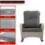Chaise berçante d'extérieur en osier Roschelle-998570576