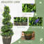 HOMCOM Set of 2 Decorative Artificial Plants with Lavender and Pot, 90cm