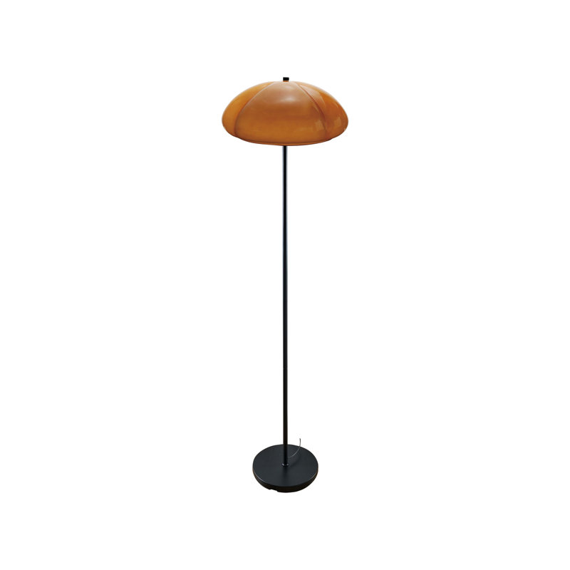 Glass Floor Lamp With Metal Base