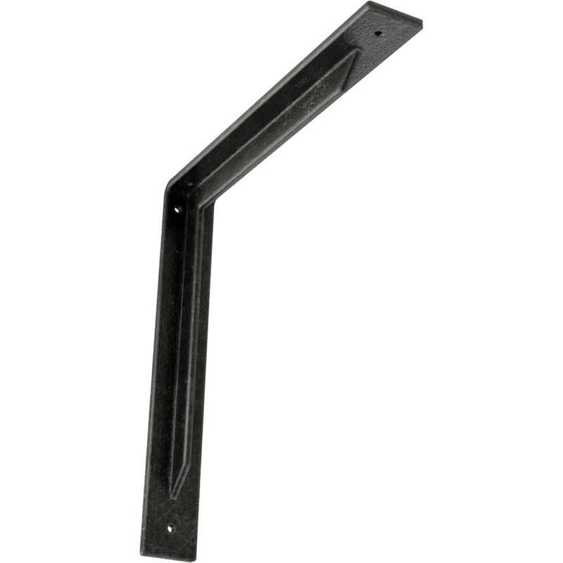 Support en acier Stockport, H 14 po x l 2 po x P 14 po, Argent antique