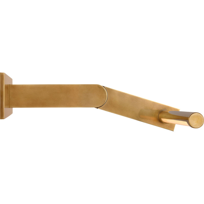 Axis Pivoting Library Light, 3" H x 24.5" W x 13.25" D, Antique-Burnished Brass