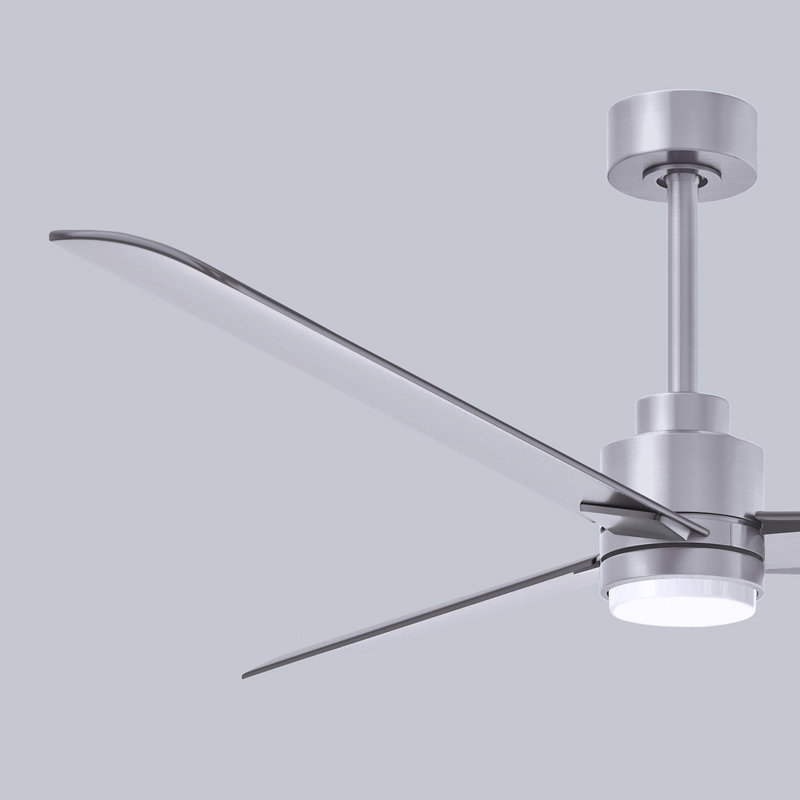 Ventilateur de plafond Alessandra, Nickel brossé, Nickel brossé, 56"