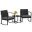 Ensemble de chaises berçantes d'extérieur 3 pièces, ensembles de sièges avec coussins et table-1040229109