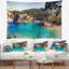Tapisserie Rocky Beach avec eau turquoise-28486117
