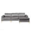 Canapé modulaire en velours avec méridienne-129176004