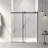 56-60"W X 72"H Frameless Sliding Shower Door,5/16" (8Mm) Thick SGCC Tempered Clear Glass,Double Side Easy Clean Coat, Matte Finished With Buffer-117492504