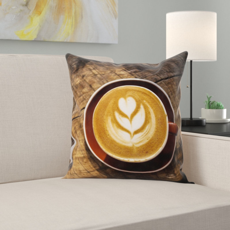 Housse et insert de coussin carré café
