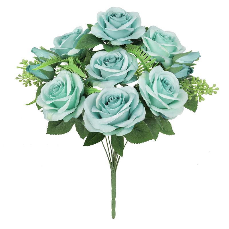 Rose Arrangement, Light Aqua