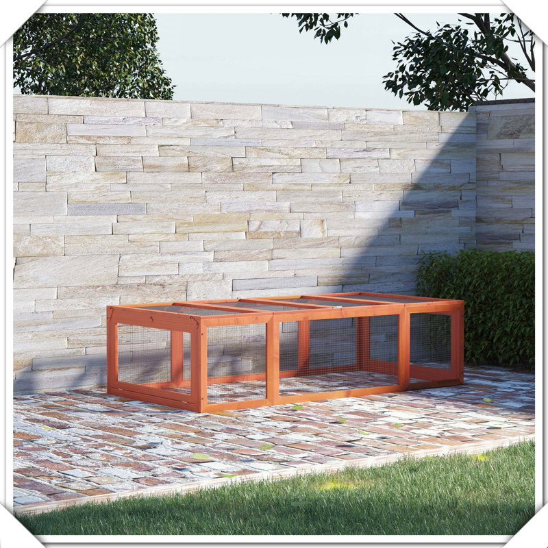 Grand refuge pour petits animaux en bois, Orange