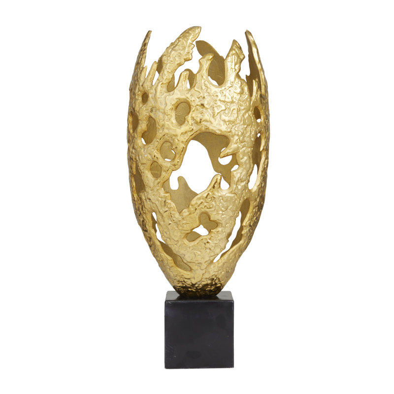 Sculpture en aluminium Manhart, Doré