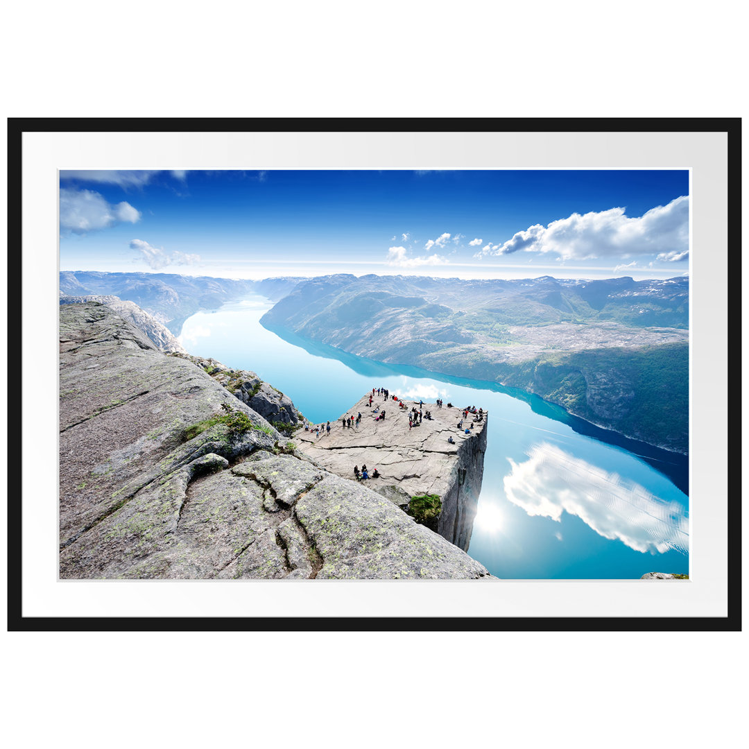 Gerahmtes Poster Preikestolen Lysefjord Norwegen