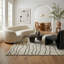 Tapis d'intérieur crème abstrait à motif de branches Tapis Alinda-16635911