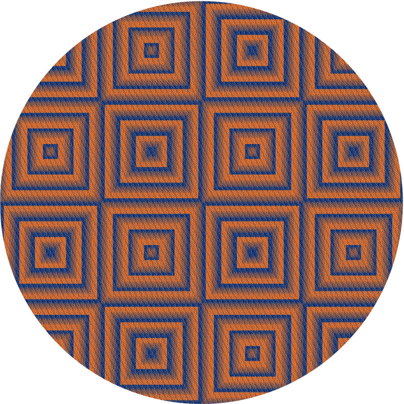 Geometric Indoor Rug, Round 6'