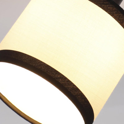 Burlap Semi Flush Mount